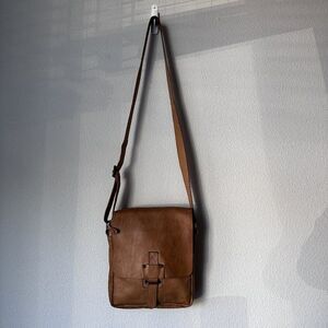 Harbour 2nd Leather Brown Bag Flap Crossbody Shoulder Messenger